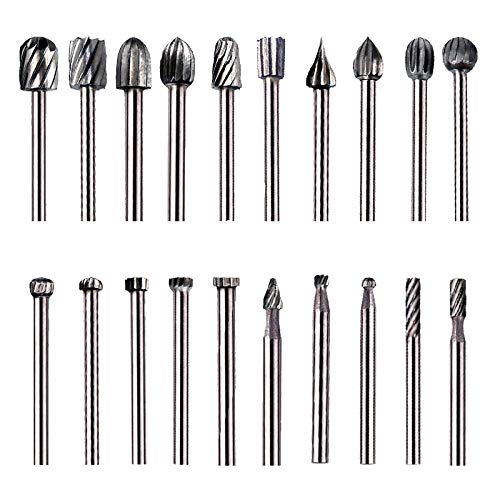 ZFYQ 20 Piezas Fresas HSS Encaminamiento Router Bits Madera Fresado Fresas 3 mm Broca para Dremel/Accesorios para Herramientas Rotatorias/Bricolaje, Carpintería, Herramientas de Grabado ZFYQ 20 Piezas Fresas HSS Encaminamiento Router Bits Madera Fresado Fresas 3 mm Broca para Dremel/Accesorios para Herramientas Rotatorias/Bricolaje, Carpintería, Herramientas de Grabado
