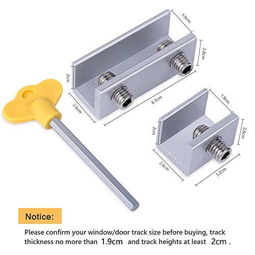 ZFYQ 6 Pack Cerradura de seguridad para ventana corredera ajustable, marco de puerta con cerradura de aleación de aluminio, con cerradura de seguridad y llaves ZFYQ 6 Pack Cerradura de seguridad para ventana corredera ajustable, marco de puerta con cerradura de aleación de aluminio, con cerradura de seguridad y llaves