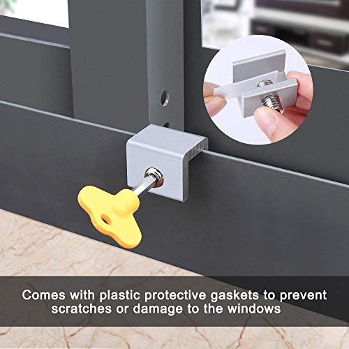 ZFYQ 6 Pack Cerradura de seguridad para ventana corredera ajustable, marco de puerta con cerradura de aleación de aluminio, con cerradura de seguridad y llaves ZFYQ 6 Pack Cerradura de seguridad para ventana corredera ajustable, marco de puerta con cerradura de aleación de aluminio, con cerradura de seguridad y llaves