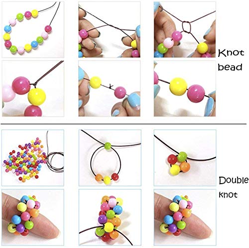 ZFYQ Bricolaje Conjunto de Cuentas de Niños, Cuentas Coloridas para Hacer Joyas para Niños Pulseras de Bricolaje Cuentas de Collares