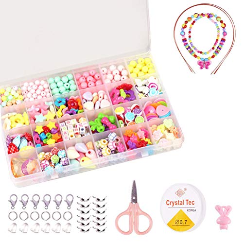 ZFYQ Juguete de Cuentas de Niños DIY, Cuentas Coloridas para Hacer Joyas para Niños Pulseras de Bricolaje Cuentas de Collares (520pcs) ZFYQ Juguete de Cuentas de Niños DIY, Cuentas Coloridas para Hacer Joyas para Niños Pulseras de Bricolaje Cuentas de Collares (520pcs)