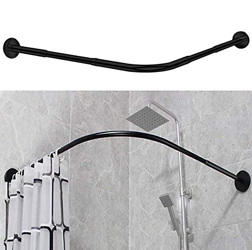 ZG-HOME Barra Cortina Curva BañEra,Barra para Ducha En Esquina En Tipo U,Sin Taladrar,Extensible Acero Inoxidable Barra Cortina Ducha,para Baño,Bañera,Tienda de Ropa,Etc,(Negro) 70 to 95 x 70 to 95cm ZG-HOME Barra Cortina Curva BañEra,Barra para Ducha En Esquina En Tipo U,Sin Taladrar,Extensible Acero Inoxidable Barra Cortina Ducha,para Baño,Bañera,Tienda de Ropa,Etc,(Negro) 70 to 95 x 70 to 95cm