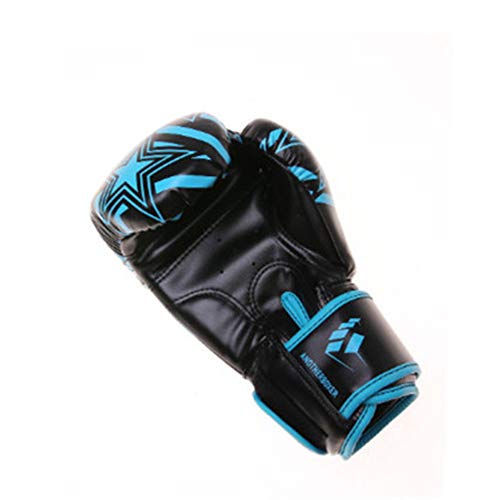 ZGHIAO Guantes De Boxeo De Los Hombres De Las Señoras De Jóvenes Y Niños, En Conjunto Onza 14 Oz 12 Oz 10 Oz 8 Oz 6 Oz O 4 Oz, Pro para Sparring Kickboxing MMA Muay Thai,Azul,6oz