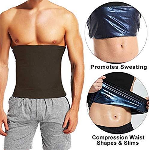 ZGHYBD Men's Heat Trapping Fitness Heat Trapping Sweat Enhancing Vest Compression Waist Slimming Top For Gym Fitness L Men