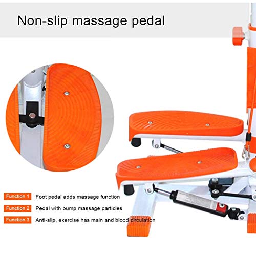 ZGQA-AOC La pérdida de Pasos de Paz Inicio Peso máquina Multi-Funcional Que Adelgaza Gira Gym Fitness Equipo de Comercio Teniendo 100kg con Pesas (Color: Naranja, tamaño: 92 * 50 * 120 cm)