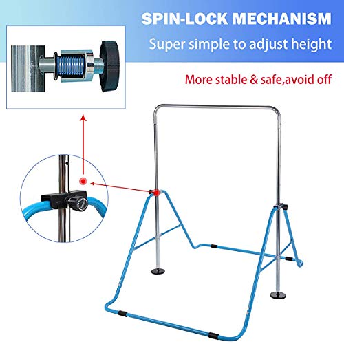 Z&HA Barra De Gimnasia Expandible, Barras De KIP Horizontales Plegables Equipo De Gimnasia Premium Junior Torre De Escalada De Mono Entrenamiento En Casa para Niños