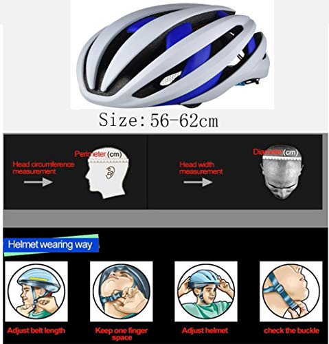 ZhangHai Casco de la Bici Bluetooth con luz Trasera de Seguridad LED Deporte Cascos Bicicleta para Camino Mountain Biking Motocicleta Hombres Mujeres Adultos