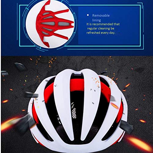 ZhangHai Casco de la Bici Bluetooth con luz Trasera de Seguridad LED Deporte Cascos Bicicleta para Camino Mountain Biking Motocicleta Hombres Mujeres Adultos