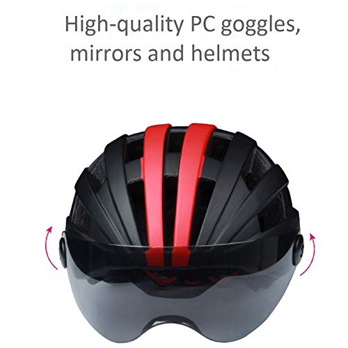 ZhangHai Casco de la Bici con Visera Certificado CE Casco de Ciclo Ajustable Deporte Cascos Bicicleta para Camino Mountain Biking Motocicleta Hombres Mujeres Adultos