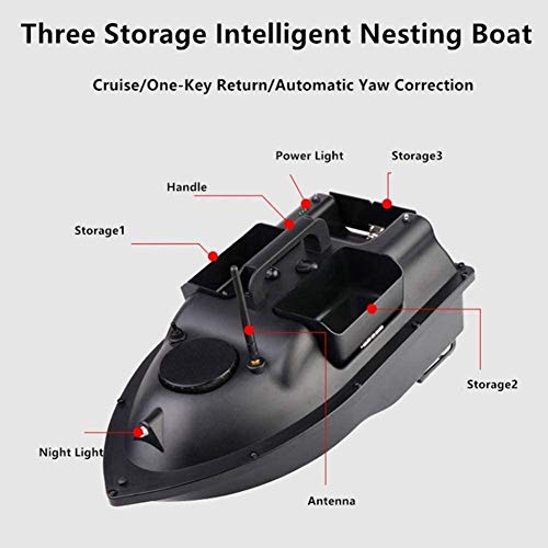 ZHANGL RC Pesca Bait Boat 500m Bait de Larga Distancia Barco Control Remoto Double Bait Barco de Pesca es un Regalo de cumpleaños para niños