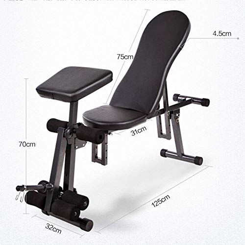 ZHANGYY Banco de Ejercicios múltiples, Fuerza de extensión de Espalda Abdominal con Abdominales Plegables con Altura y ángulo Ajustables, Adecuado para Ejercicio de Cuerpo Entero ZHANGYY Banco de Ejercicios múltiples, Fuerza de extensión de Espalda Abdominal con Abdominales Plegables con Altura y ángulo Ajustables, Adecuado para Ejercicio de Cuerpo Entero