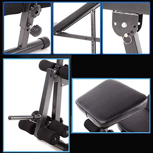ZHANGYY Banco de Ejercicios múltiples, Fuerza de extensión de Espalda Abdominal con Abdominales Plegables con Altura y ángulo Ajustables, Adecuado para Ejercicio de Cuerpo Entero ZHANGYY Banco de Ejercicios múltiples, Fuerza de extensión de Espalda Abdominal con Abdominales Plegables con Altura y ángulo Ajustables, Adecuado para Ejercicio de Cuerpo Entero