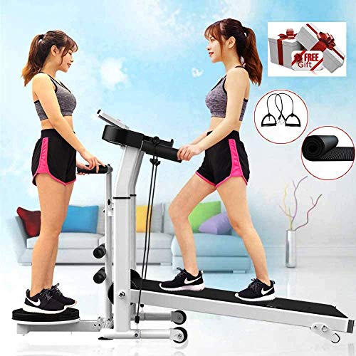 ZHANGYY Cinta de Correr Plegable Tablero de Instrumentos multifunción Calorías Mute Cinturón Máquina de torsión Sit-Ups Cuerda de tracción Tableta Soporte para computadora Carga máxima 150