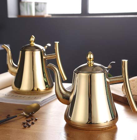 ZHANGYY Tetera de Acero Inoxidable cafetera Europea no magnética hogar Hotel con Cocina de inducción de Filtro ZHANGYY Tetera de Acero Inoxidable cafetera Europea no magnética hogar Hotel con Cocina de inducción de Filtro