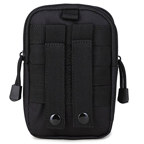 ZhaoCo Bolsa Compacta MOLLE EDC de Táctico, Bolsa de Cintura 1000D Nylon, Riñoneras para Herramientas Pequeñas de Multiusos Teléfono Móvil al Aire Libre Deportes Senderismo Camping (Negro) ZhaoCo Bolsa Compacta MOLLE EDC de Táctico, Bolsa de Cintura 1000D Nylon, Riñoneras para Herramientas Pequeñas de Multiusos Teléfono Móvil al Aire Libre Deportes Senderismo Camping (Negro)