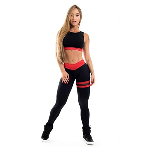 ZHHO Empujar hacia Arriba Las Polainas De Las Mujeres Ropa De La Aptitud del Entrenamiento De Tiro Alto De Malla Transpirable Remiendo Calzoncillos Ropa De Deporte Stretch (Color : 2, Size : S)