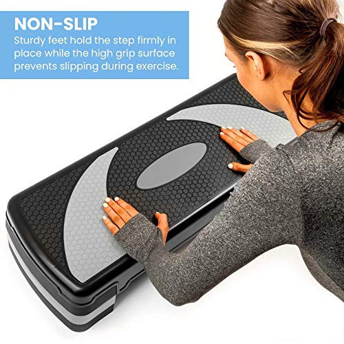 ZhiLianZhao Stepper Óptimo para El Aeróbic Y El Fitness Altura Ajustable Cardio Ejercicio Steppers con Amortiguación para Entrenamiento De Yoga para Adelgazar