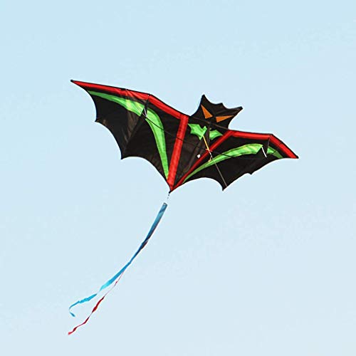 zhipeng 1.9M Dibujos Animados Bat Kites Resin Rod Volar Deportes Playa Ripstop Nylon Kitesurf Niños Regalo Familia Deporte al Aire Libre Actividad hsvbkwm