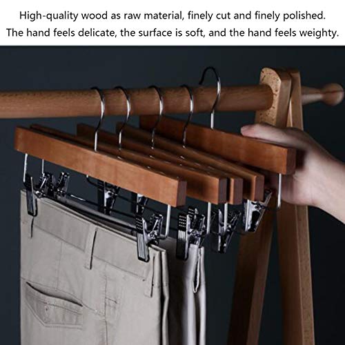 ZHIWUJIA Perchas para pantalones Pantalones pantalones perchas con pinzas funcionales multi rack antideslizante perchas pantalones ahorro de espacio, cómodo y duradero, for la familia Guardarropa Tien