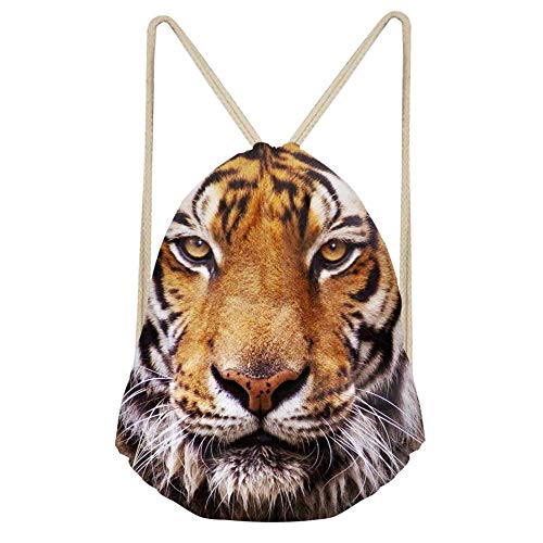 ZHIZIQIU Tiger Print String Backpack for Men Easy Drawstring Bags for Gym Tiger-1 ZHIZIQIU Tiger Print String Backpack for Men Easy Drawstring Bags for Gym Tiger-1