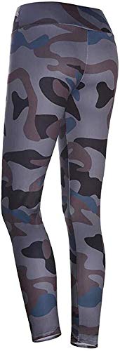 ZH~K Pantalones De Yoga para Mujer Yoga Pantalones de Cintura Alta de 4 vías Power Stretch Leggings Gimnasio con la impresión de Camo Yoga y Pilates (Color : Army Green, Size : Asain L/UK 10-12)