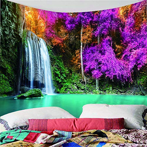 zhkn Tapiz Impresión Digital Cascada Patrón De Corriente Tapiz Manta De Pared Toalla De Playa Alfombra Colchón De Viaje Colchoneta para La Decoración del Hogar 200X180 CM