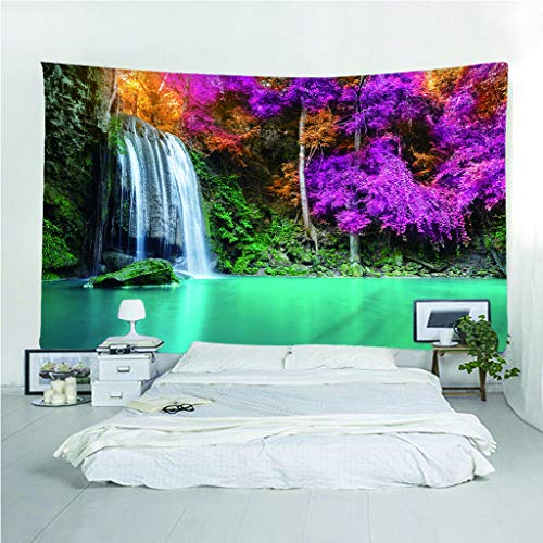 zhkn Tapiz Impresión Digital Cascada Patrón De Corriente Tapiz Manta De Pared Toalla De Playa Alfombra Colchón De Viaje Colchoneta para La Decoración del Hogar 200X180 CM