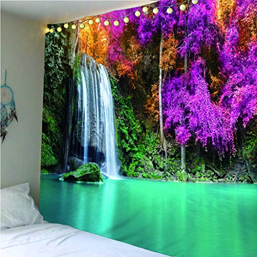 zhkn Tapiz Impresión Digital Cascada Patrón De Corriente Tapiz Manta De Pared Toalla De Playa Alfombra Colchón De Viaje Colchoneta para La Decoración del Hogar 200X180 CM