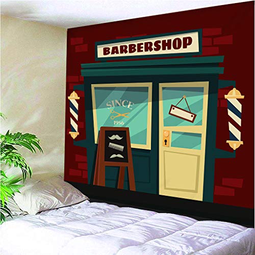 zhkn Tapiz Impresión Digital Patrón De Barbería Tapiz Manta De Pared Toalla De Playa Alfombra Manta Tienda De Campaña Colchón De Viaje Colchoneta para La Decoración del Hogar 200X150CM