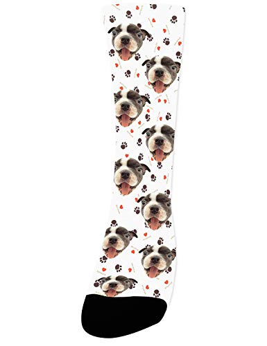 Zhovee Calcetines personalizados, perro, gato, cara de mascotas Calcetines con imagen para amantes de las mascotas, cara personalizada de calcetines