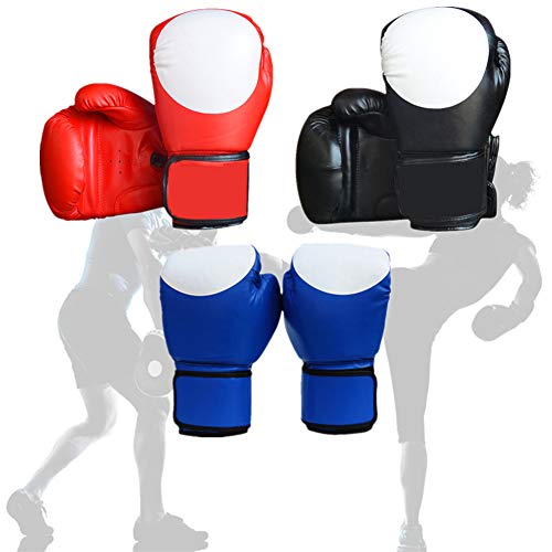 zhppac Guantes Kick Boxing Guantillas Karate Entrenamiento Guantes de Boxeo Guantes de Boxeo tailandés Golpe Guantes Sparring Guantes Guantes de Kickboxing Blue,Freesize