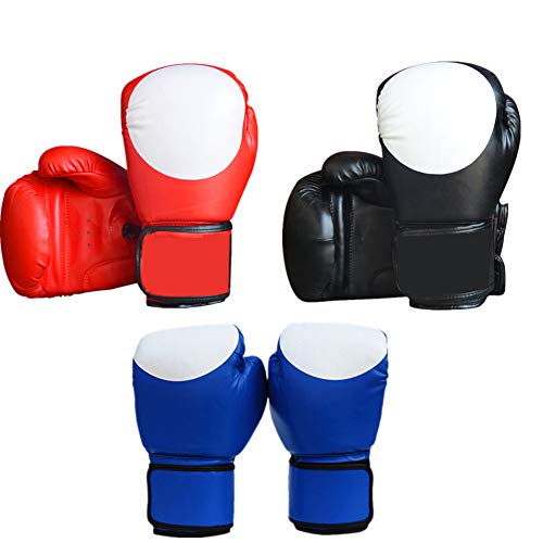 zhppac Guantes Kick Boxing Guantillas Karate Entrenamiento Guantes de Boxeo Guantes de Boxeo tailandés Golpe Guantes Sparring Guantes Guantes de Kickboxing Blue,Freesize