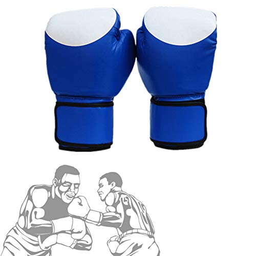 zhppac Guantes Kick Boxing Guantillas Karate Entrenamiento Guantes de Boxeo Guantes de Boxeo tailandés Golpe Guantes Sparring Guantes Guantes de Kickboxing Blue,Freesize