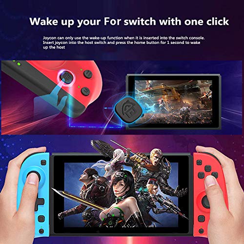 ZHSONG Controlador inalámbrico para NS-Switch, Controlador de interruptor Bluetooth, JoyCon Switch Joy Con Controller Joy Pad Par Split Pad, Giroscopio de 6 ejes, Vibración dual