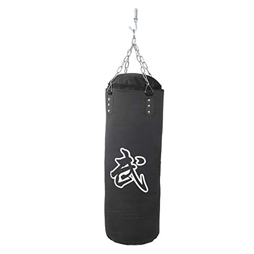 zhuolong Saco de Arena de Boxeo Tipo Colgante Saco de Boxeo de Entrenamiento Grueso Profesional para Sala de Fitness(80cm-Negro)