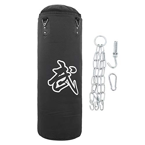 zhuolong Saco de Arena de Boxeo Tipo Colgante Saco de Boxeo de Entrenamiento Grueso Profesional para Sala de Fitness(80cm-Negro)