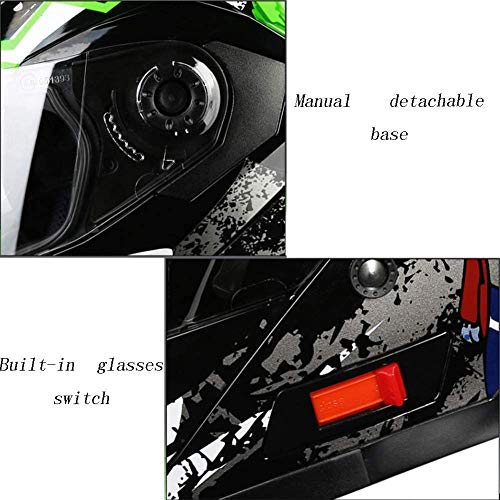 ZHXH Casco integral para motocicleta, casco modular para adultos Four Seasons para hombres y mujeres para adultos, en línea con la certificación Dot y los estándares Ece ZHXH Casco integral para motocicleta, casco modular para adultos Four Seasons para hombres y mujeres para adultos, en línea con la certificación Dot y los estándares Ece