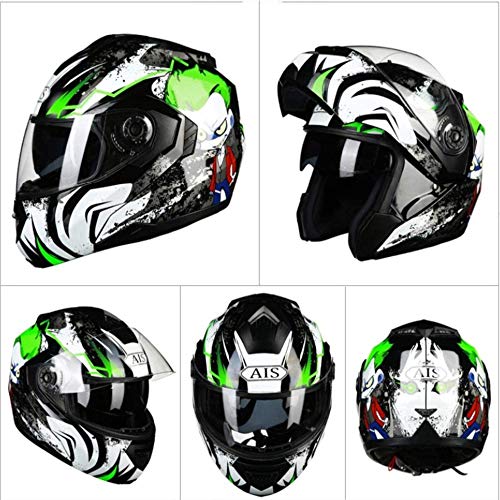 ZHXH Casco integral para motocicleta, casco modular para adultos Four Seasons para hombres y mujeres para adultos, en línea con la certificación Dot y los estándares Ece