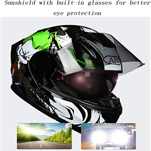 ZHXH Casco integral para motocicleta, casco modular para adultos Four Seasons para hombres y mujeres para adultos, en línea con la certificación Dot y los estándares Ece ZHXH Casco integral para motocicleta, casco modular para adultos Four Seasons para hombres y mujeres para adultos, en línea con la certificación Dot y los estándares Ece
