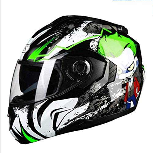 ZHXH Casco integral para motocicleta, casco modular para adultos Four Seasons para hombres y mujeres para adultos, en línea con la certificación Dot y los estándares Ece