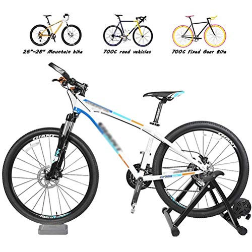 Zhyaj Rodillo Bicicleta Estatica Portátil Entrenador para Bicicleta En Interior Plegable Rodillo De Entrenamiento para 26-28 Pulgadas Rueda,Negro