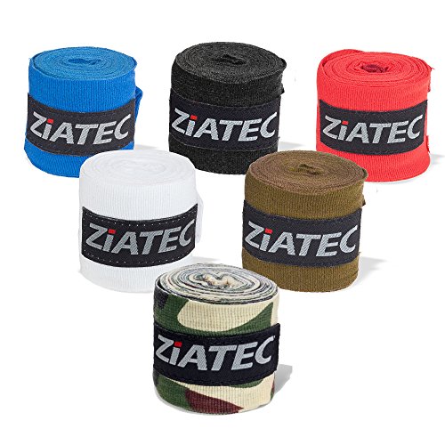 Ziatec Profi Boxing Wraps [3m/4,5m] | Vendas de Boxeo, muñequeras con Pulgares para Crossfit, musculación, Levantar Pesos, tamaño:Talla única, Color:Camo