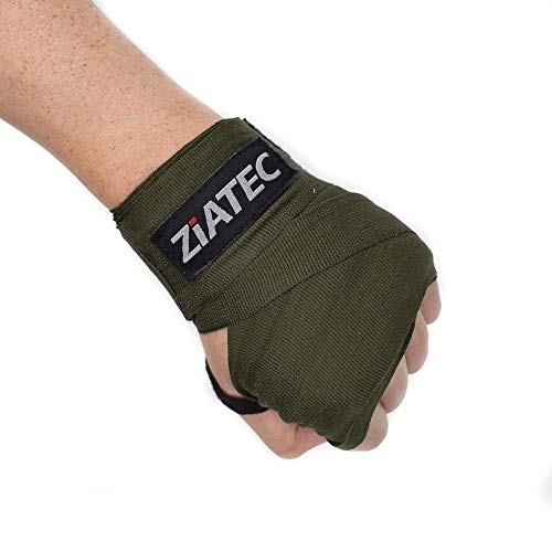 Ziatec Profi Boxing Wraps [3m/4,5m] | Vendas de Boxeo, muñequeras con Pulgares para Crossfit, musculación, Levantar Pesos, tamaño:Talla única, Color:Camo