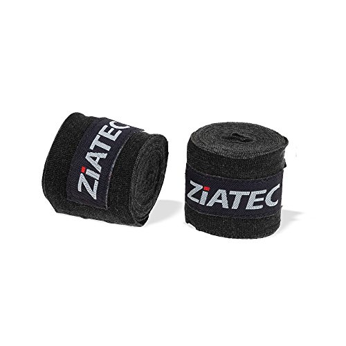 Ziatec Profi Boxing Wraps [3m/4,5m] | Vendas de Boxeo, muñequeras con Pulgares para Crossfit, musculación, Levantar Pesos, tamaño:Talla única, Color:Negro