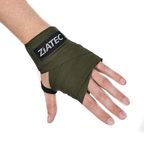 Ziatec Profi Boxing Wraps [3m/4,5m] | Vendas de Boxeo, muñequeras con Pulgares para Crossfit, musculación, Levantar Pesos, tamaño:Talla única, Color:Negro