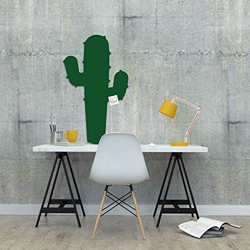 Zibros - Tablón de anuncios de corcho en forma de cactus, corcho natural decorativo, para oficina, niños, diseño de pared, efecto 3D, adhesivo despegable, formato XL, 90 x 60 x 2 cm