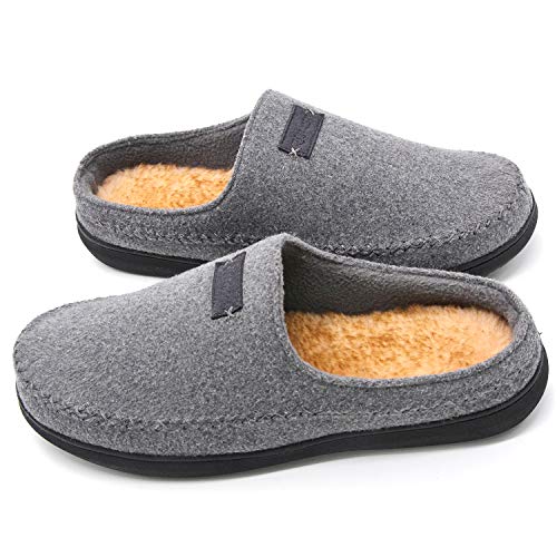 Zigzagger Zapatillas de Estar por casa Hombre. Pantuflas cómodas, Resistentes, Transpirables y de Interior Suave. Suela de Goma Antideslizante, Gris, 44/45 EU