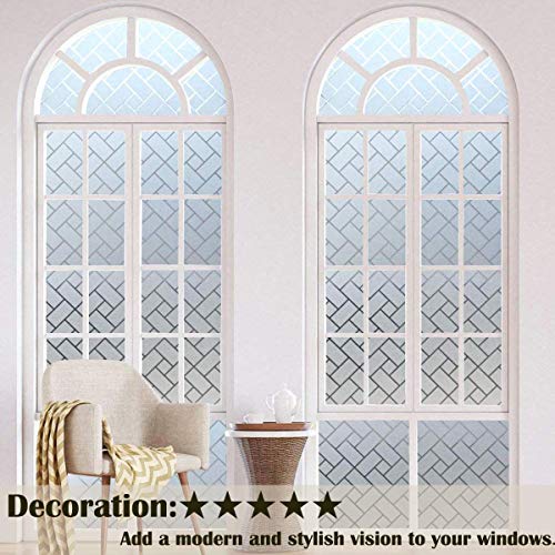 Zindoo Vinilos para Cristales Vinilo Ventana Vinilo Translucido Vinilos Decorativos Cristales Laminas para Ventanas Proteger la Privacidad del Bano 44.5 X 200 cm