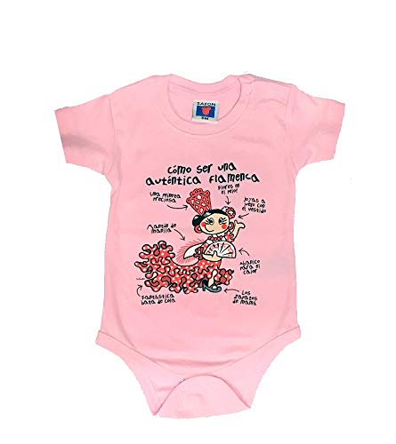 ZiNGS Camiseta Flamenca Body de Bebe - 6 Meses