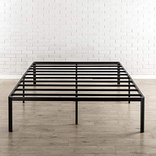 Zinus Bastidor para cama de plataforma de metal con esquinas redondeadas Van de 40,6 cm, Base para colchón, Sin necesidad de usar un somier, Cama en caja, Fácil montaje, 90 x 190 cm